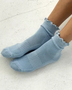 Le Bon Shoppe Ruffled Hugger Crew Socks - Periwinkle^ Socks + Slippers