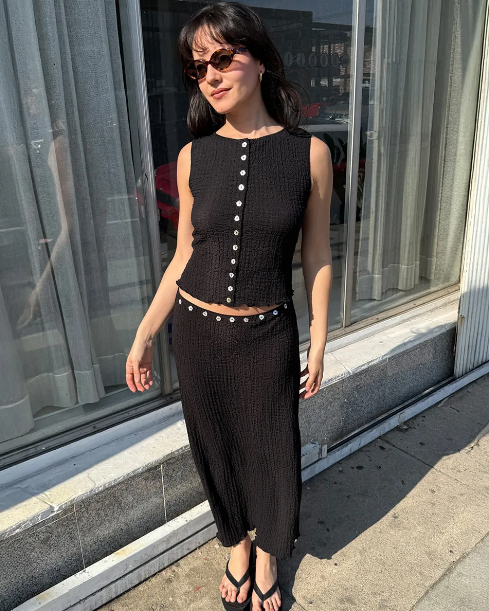 Lisa Says Gah Sammy Skirt - Caviar^ Bottoms
