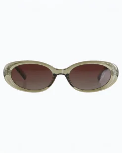 Jaxy Eyewear Scarlet Vintage Polarized Oval Cat-Eye Sunglasses - Green^ Sunglasses