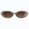 Jaxy Eyewear Scarlet Vintage Polarized Oval Cat-Eye Sunglasses - Green^ Hats + Hair