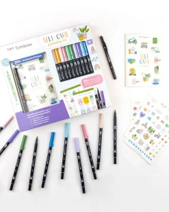 Tombow Self-Care Journaling Kit^ Writing Supplies|Stickers + Tape
