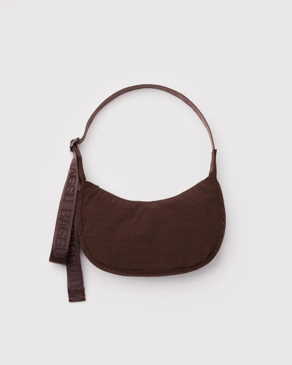 Baggu Small Nylon Crescent Bag w/ Key Leash - Coffee^ Bags