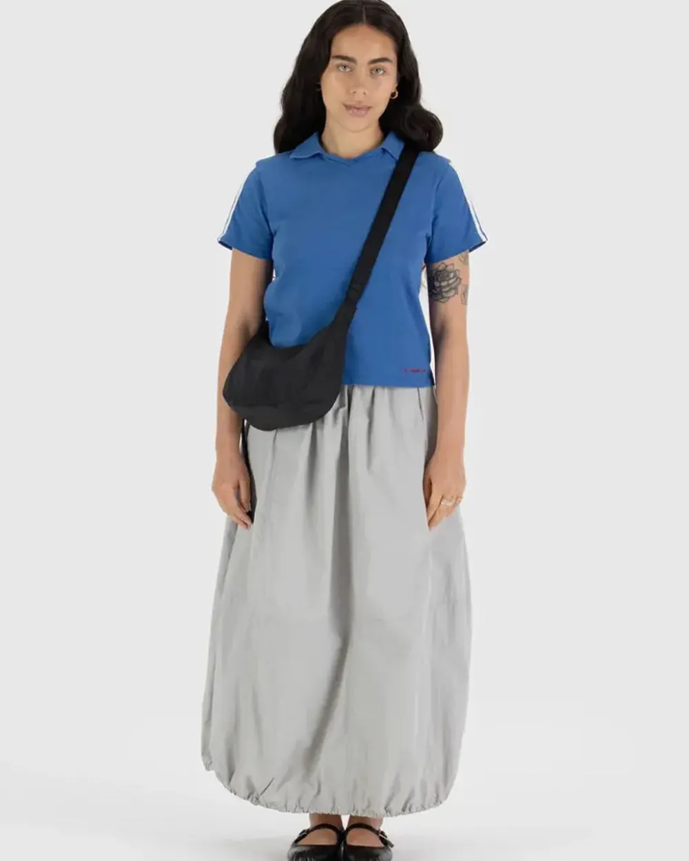 Baggu Small Nylon Crescent Bag w/ Key Leash - Black^ Bags