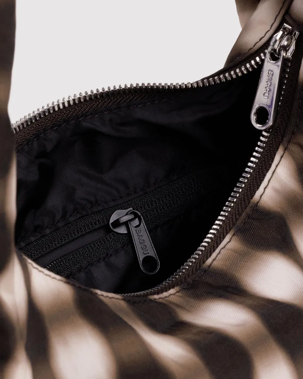 Baggu Small Nylon Meringue Bag - Blurred Gingham Brown^ Bags