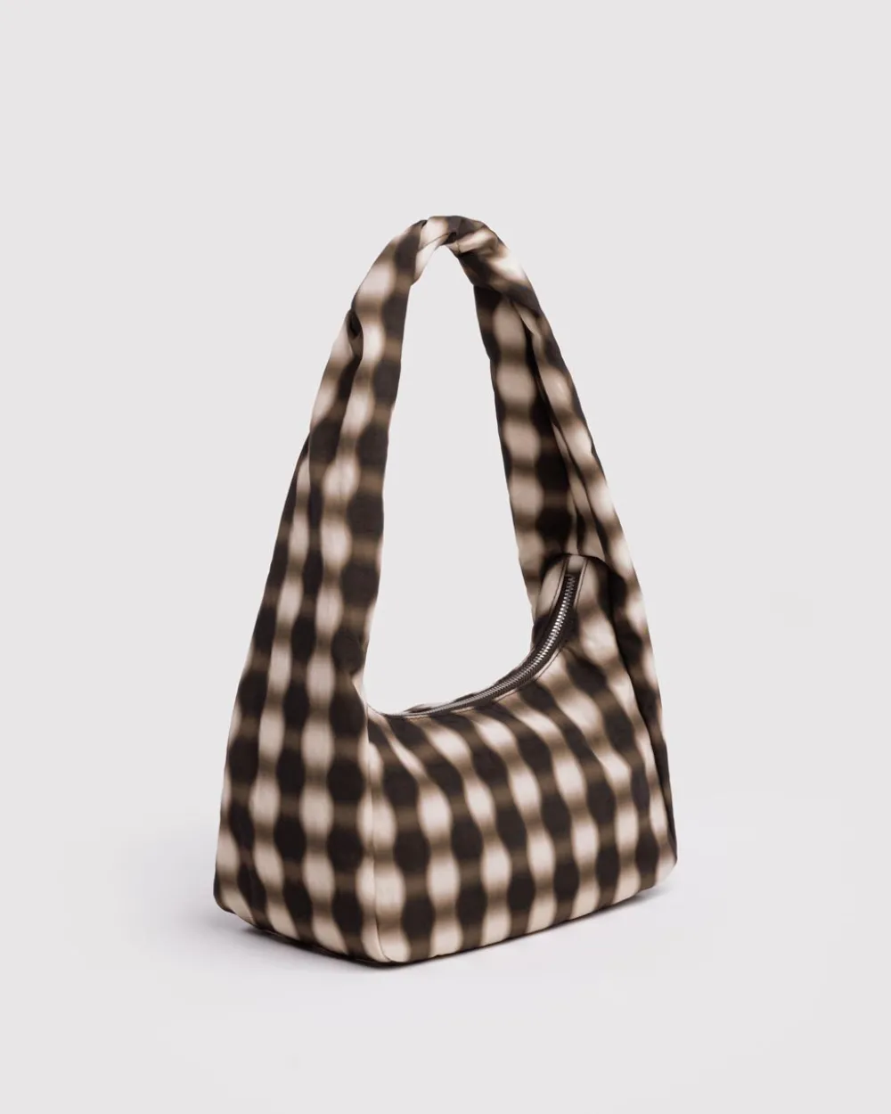 Baggu Small Nylon Meringue Bag - Blurred Gingham Brown^ Bags