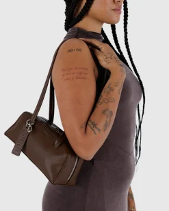 Baggu Small Recycled Leather Bowler Bag - Brown^ Bags