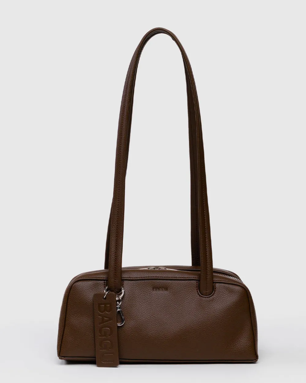 Baggu Small Recycled Leather Bowler Bag - Brown^ Bags
