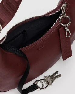 Baggu Small Recycled Leather Crescent Bag - Mahogany^ Bags
