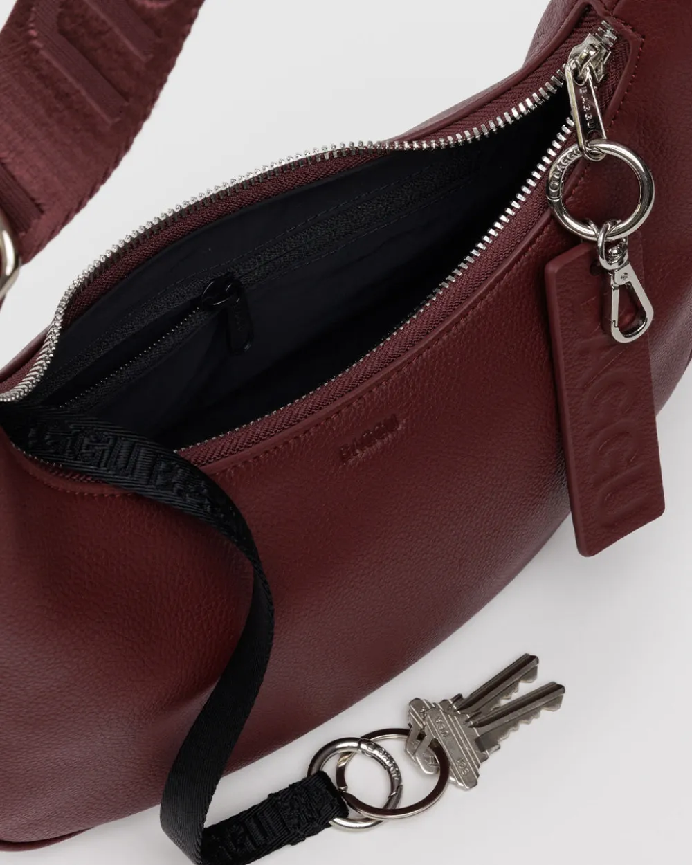 Baggu Small Recycled Leather Crescent Bag - Mahogany^ Bags