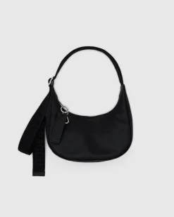 Baggu Small Recycled Leather Crescent Bag - Black^ Bags