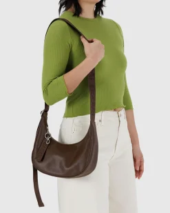 Baggu Small Recycled Leather Crescent Bag - Brown^ Bags