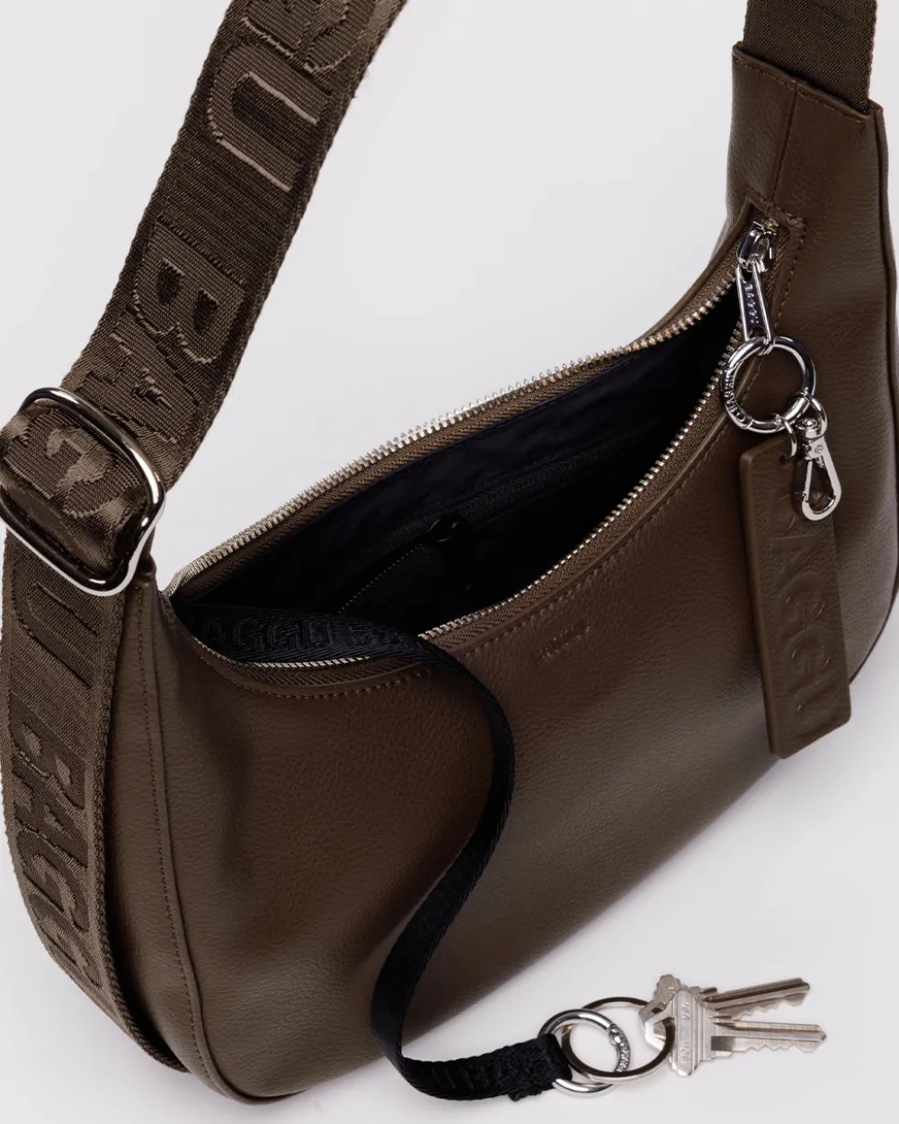 Baggu Small Recycled Leather Crescent Bag - Brown^ Bags