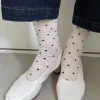 Le Bon Shoppe Sneaker Socks - Oatmeal + Black Polka Dot^ Socks + Slippers