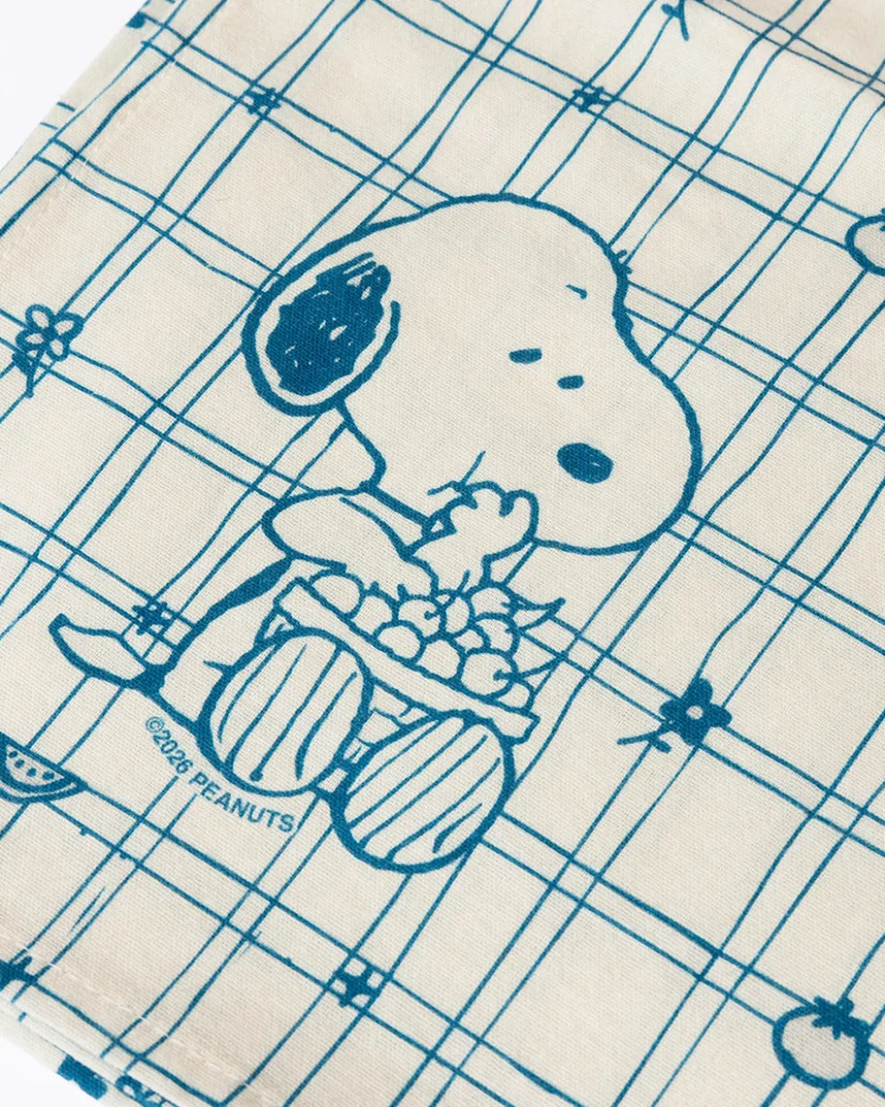 Three Potato Four Snoopy Cherry Basket Tea Towel - Blue^ Kitchen + Bar