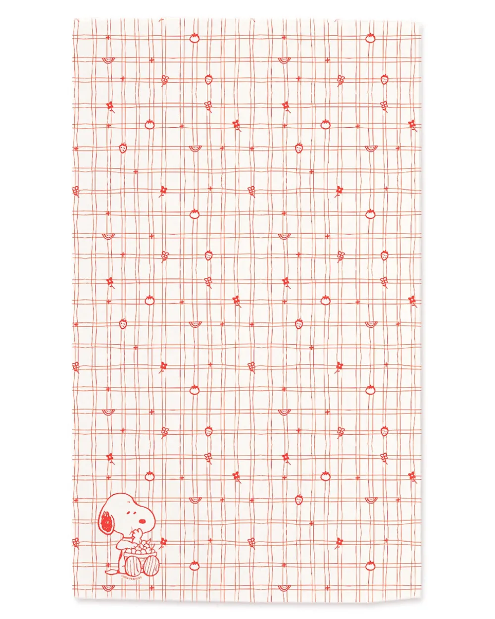 Three Potato Four Snoopy Cherry Basket Tea Towel - Red^ Kitchen + Bar