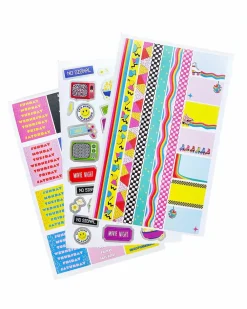 Pipsticks 80's Planner Sticker Pad^ Stickers + Tape