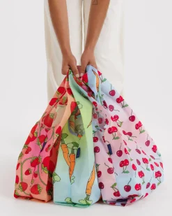 Baggu Standard Set of 3 - Carrots + Berries^ Bags
