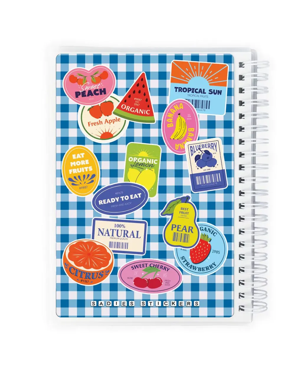 Sadie's Stickers Sticker Book - Fresh Fruit Labels^ Stickers + Tape