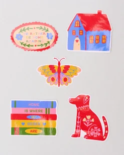 ban.do Stick with It! Big Vinyl Stickers - I'd Rather Be Home Reading^ Stickers + Tape