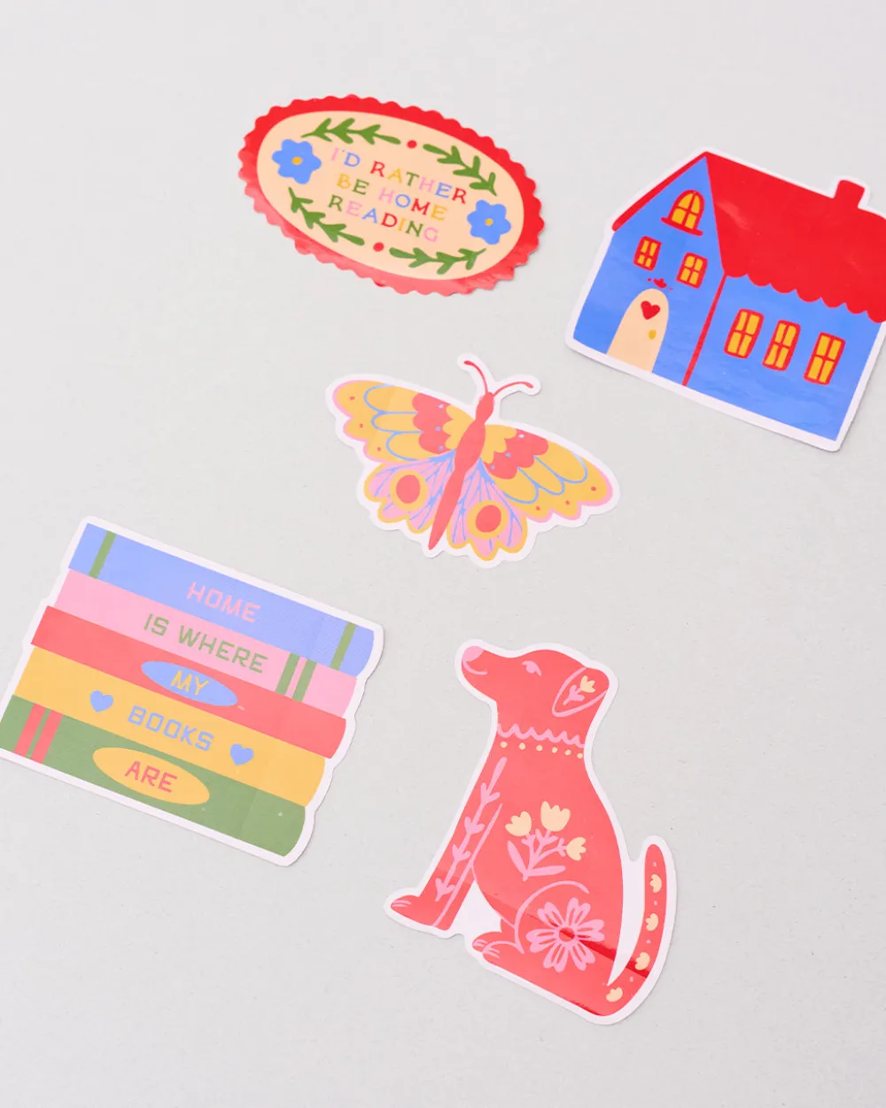 ban.do Stick with It! Big Vinyl Stickers - I'd Rather Be Home Reading^ Stickers + Tape
