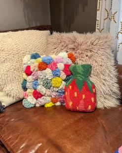 ban.do x Peking Handicraft Strawberry Candy Hook Pillow^ Home + Décor