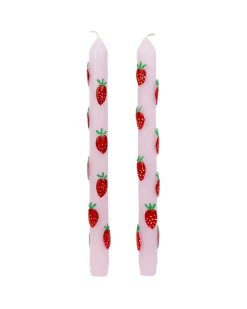 Talking Tables USA Strawberry Lilac Dinner Candles - Set of 2^ Candles + Home Fragrance