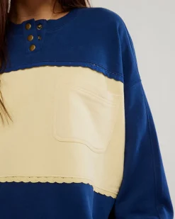 Free People Strawberry Sweatshirt - Oceana Combo^ Tees + Sweatshirts