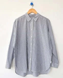 Le Bon Shoppe Striped Light Weight Owen Shirt - Denim Stripe^ Tops