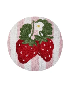 Peking Handicraft Stripe Strawberries Hook Pillow^ Home + Décor