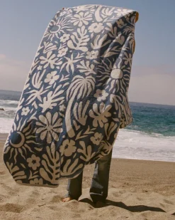 Slowtide Sunny Woven Towel - Dusty Blue^ Home + Décor