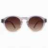 Jaxy Eyewear Sunset Theory Vintage Round Sunglasses - Grey^ Hats + Hair