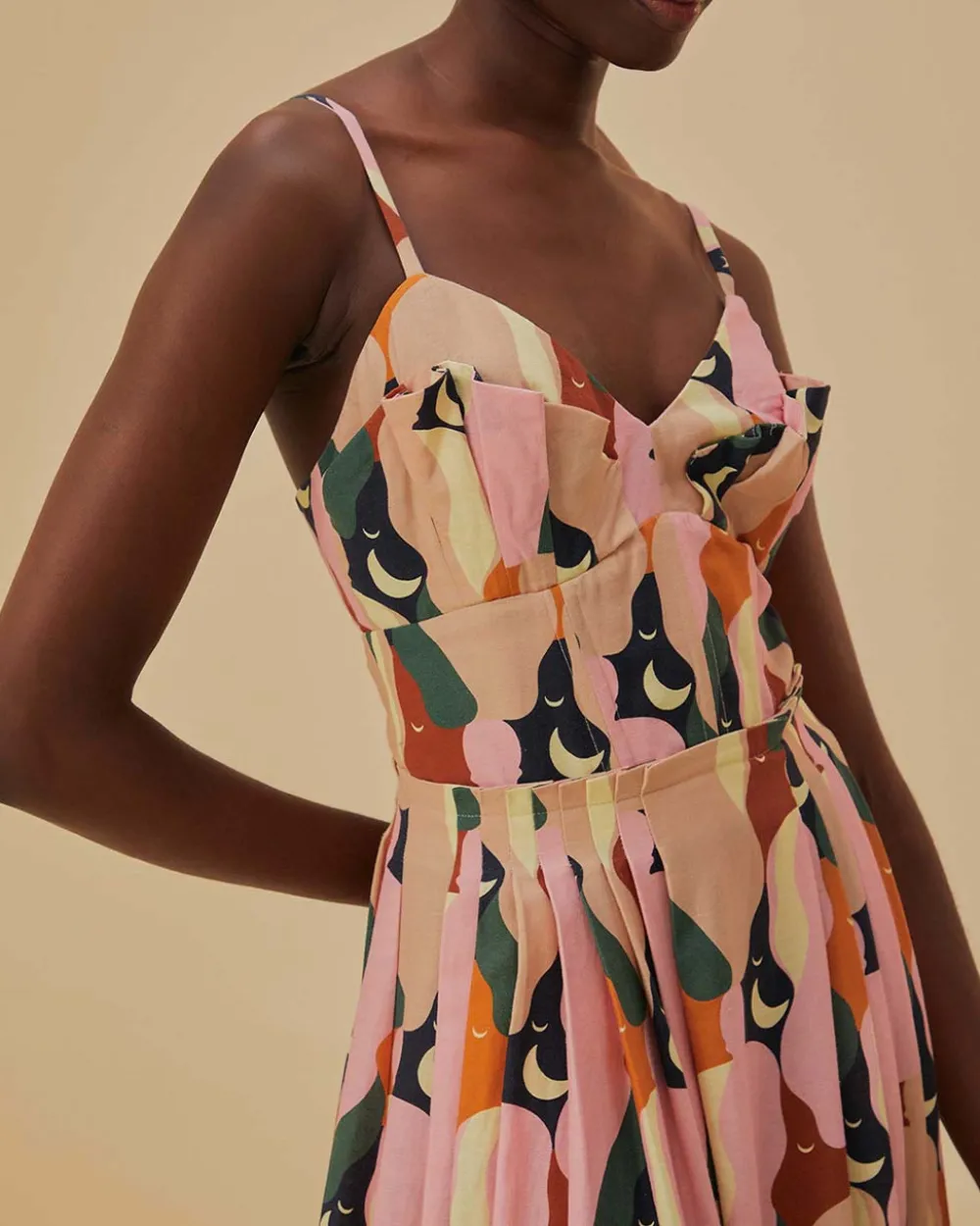 Farm Rio The Kiss Multicolor Sleeveless Midi Dress^ Dresses + Jumpsuits