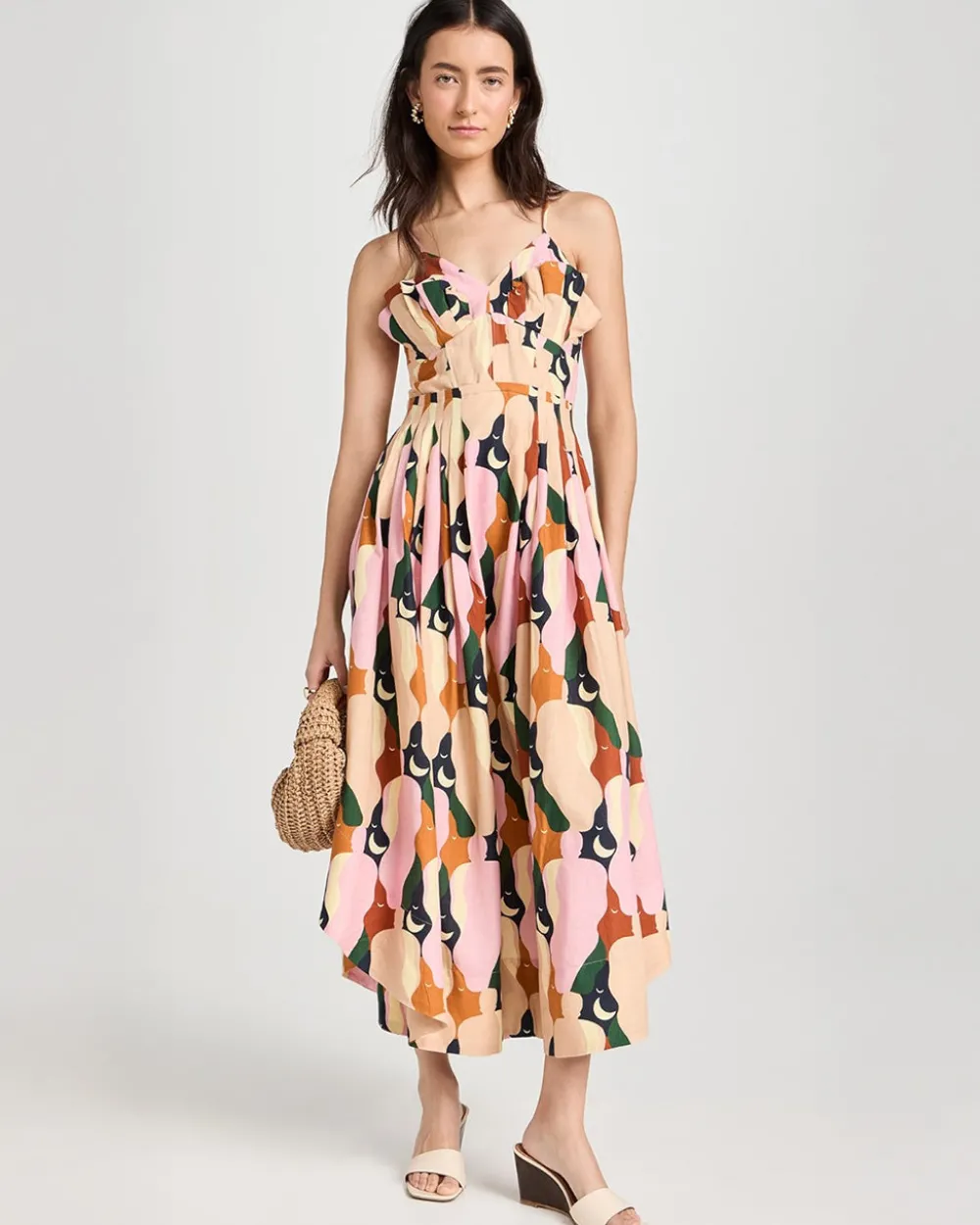 Farm Rio The Kiss Multicolor Sleeveless Midi Dress^ Dresses + Jumpsuits