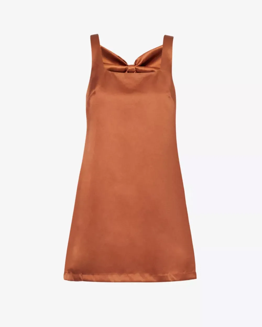 House Of Sunny The Mini Satin Shift Dress - Chocolate^ Dresses + Jumpsuits