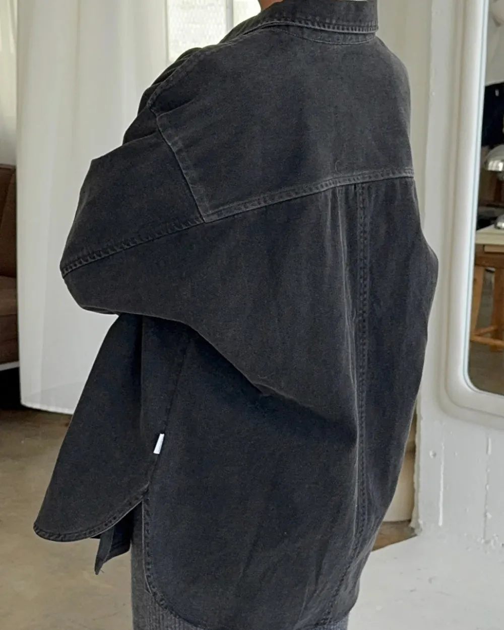 Le Bon Shoppe Theo Jacket - Black Denim^ Jackets