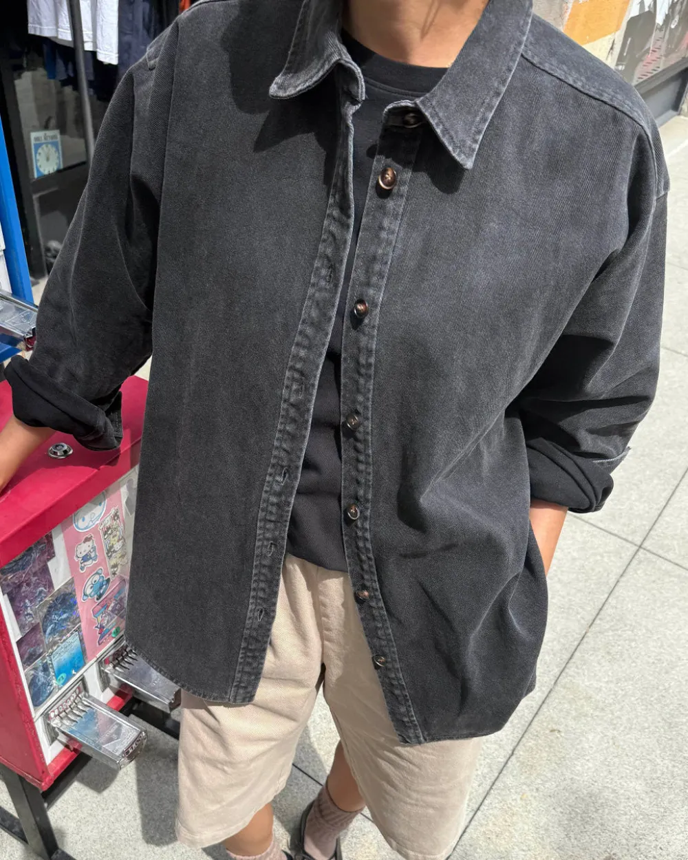 Le Bon Shoppe Theo Jacket - Black Denim^ Jackets