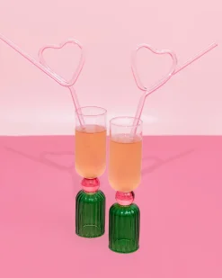 ban.do Tipsy Turvy Bar Glass Set - Green^ Kitchen + Bar