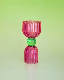 ban.do Tipsy Turvy Double Shot Glass - Pink^ Kitchen + Bar