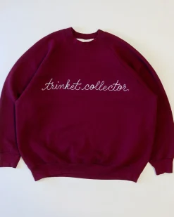 ban.do x Best Regards Trinket Collector Chainstitch Sweatshirt - Burgundy^ Tees + Sweatshirts