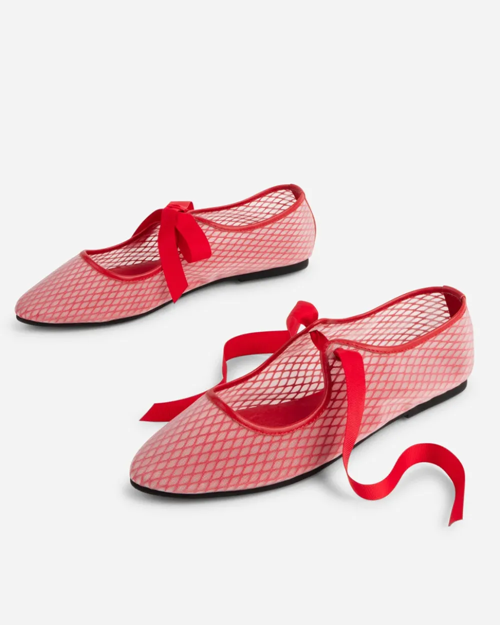 Intentionally Blank Valley Mesh Ballet Flat - Cherry^ Shoes