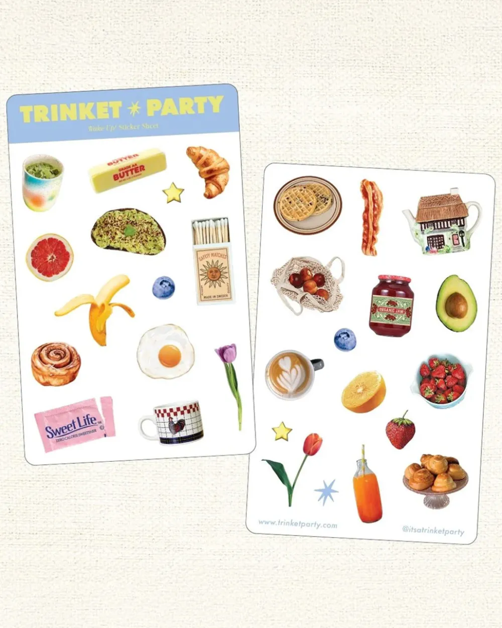 Trinket Party Wake Up! Sticker Sheets^ Stickers + Tape