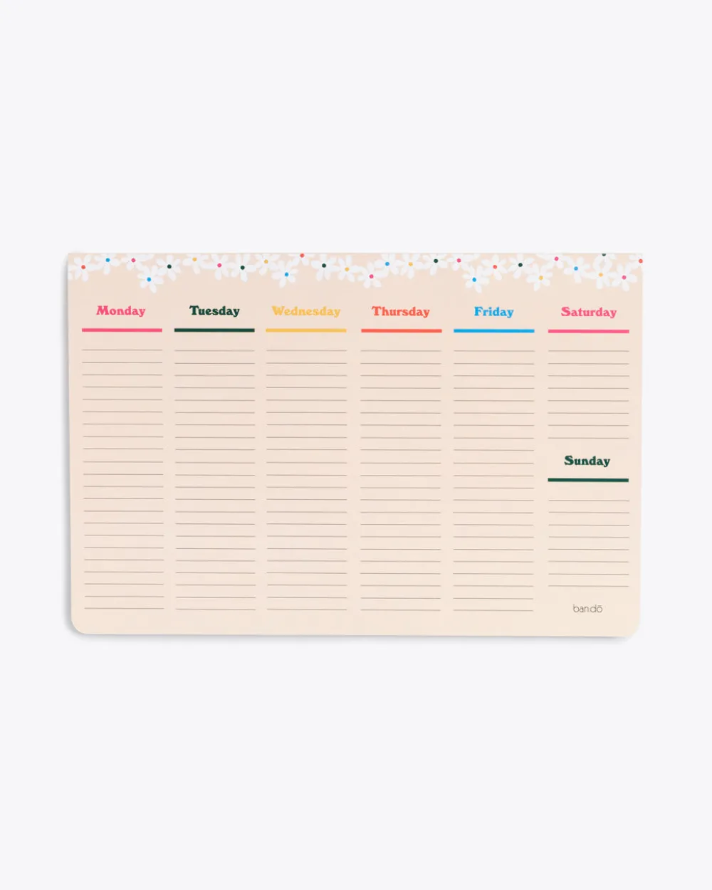 ban.do Week-to-Week Mega Desk Notepad - Daisies^ Desk Accessories
