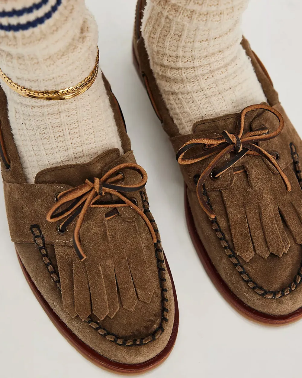 Free People We The Free Benny Boat Shoe - Grey Taupe Suede^ Shoes