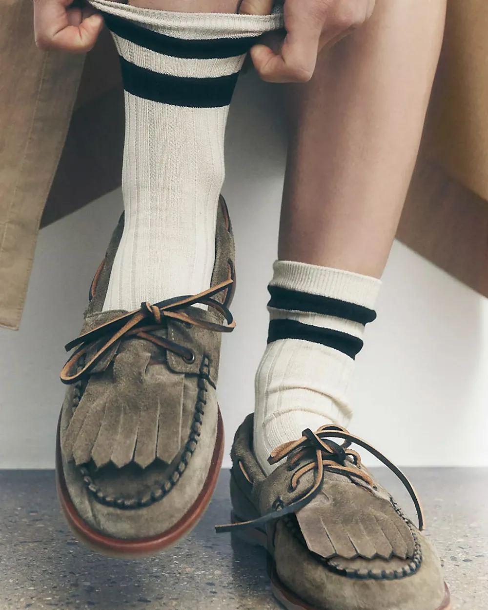 Free People We The Free Benny Boat Shoe - Grey Taupe Suede^ Shoes