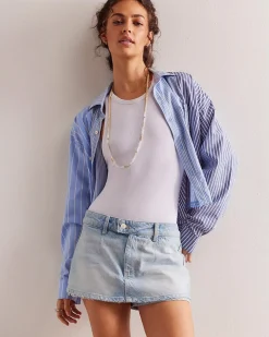 Free People We The Free Gallivanting Peekaboo Skort - Aegean^ Bottoms