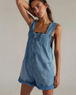 Free People We The Free Jude Shortalls - Light Indigo^ Dresses + Jumpsuits