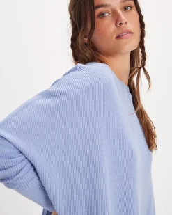 Free People We The Free Latte Blues Solid Thermal - Dawn Breeze^ Tops