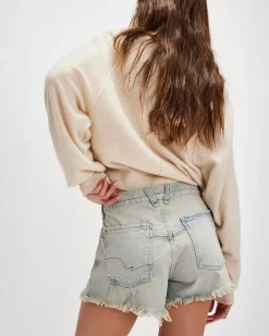 Free People We The Free Now Or Never Denim Shorts - Well Worn^ Bottoms