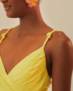 Farm Rio Yellow Cross Over Maxi Dress^ Dresses + Jumpsuits